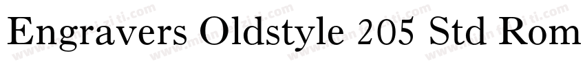 Engravers Oldstyle 205 Std Roman字体转换